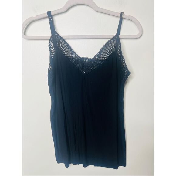 Commando Tops - Commando Black Lace Trim Cami Tank Top Sz Medium